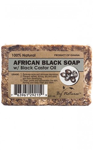 [BYN29215] By Natures African Black Soap -Black Cator Oil (3.5 oz) #52