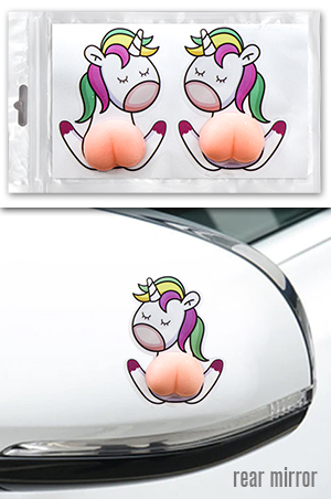 Car Door Deco Protector Sticker Toy-Unicorn #CDSToy4-pc