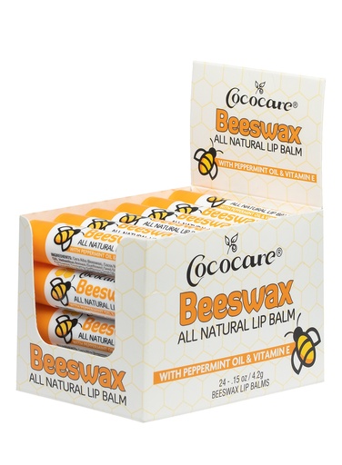 [COC05400] Cococare Beeswax Lip Balm(0.15oz/24pc/box) -pc #60