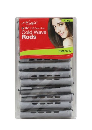 Magic Cold Wave Rods #3312 (Long 8/16" Gray) -dz