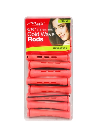 Magic Cold Wave Rods #3323 (Short 6/16" Pink) #CWR-6 -dz