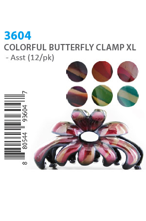 [MG93604] Colorful Butterfly Clamp XL #3604 -dz