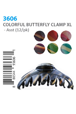 [MG93606] Colorful Butterfly Clamp XL #3606 -dz