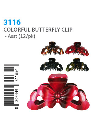 [MG31165] Colorful Butterfly Clip XL #3116 (No.7) -dz