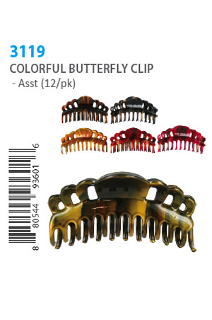 [MG31196] Colorful Butterfly Clip XL #3119 (No.10) -dz