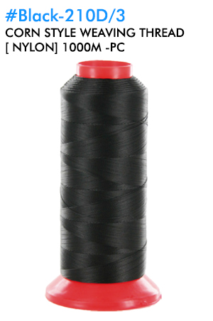 [MG94621] [Nylon] Corn Style WeavingThread #210D/3(#4621) Black 1000M -pc