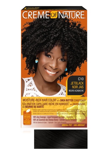 [CRN64010] Creme of Nature Moist LIQ Hair Color #C10 Jet Black#82