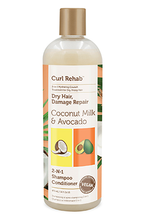 [CRH77294] Curl Rehab 2in1 Shampoo&Conditioner-Coconut&Avocado(16oz)#2