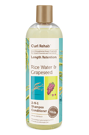 [CRH42835] Curl Rehab 2in1 Shampoo&Conditioner-RiceWater&Grape(16oz)#1