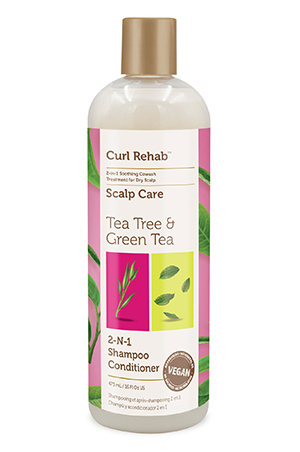 [CRH70316] Curl Rehab 2in1 Shampoo&Conditioner-TeaTree&GreenTea(16oz)#5