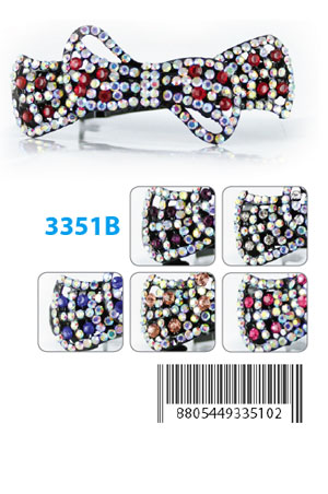 [MG33510] Design Stone Hair Clip(12pcs /pk) #3351B -pk(French Barrette)