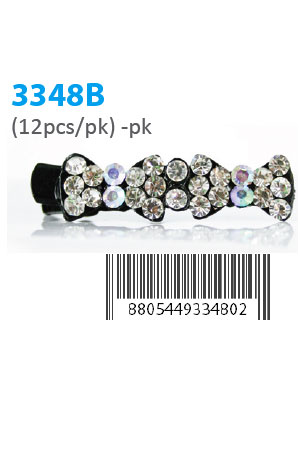 [MG33480] Design Stone Hair Pin Clip (12 pcs/pk) #3348B - pk