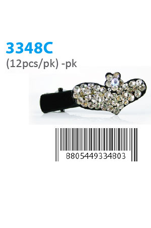 [MG33480] Design Stone Hair Pin Clip (12 pcs/pk) #3348C - pk