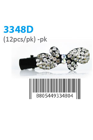 [MG33480] Design Stone Hair Pin Clip (12 pcs/pk) #3348D -pk