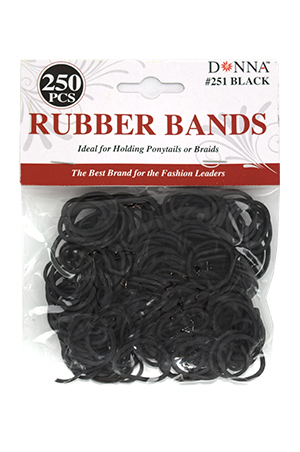 [DON00251] Donna 300pc Rubber Band #251 Black-dz