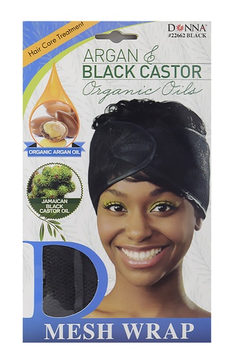 [DON22662] Donna Black Castor Mash Wrap #22662 Black - dz