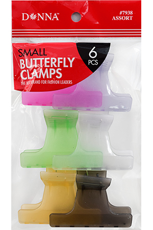 [DON07938] Donna Butterfly Clamps-SM(6pc)#7938-pk