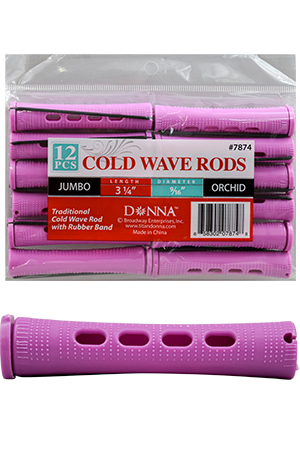 [DON07874] Donna Cold Wave Rods Jumbo Orchid#7874-dz