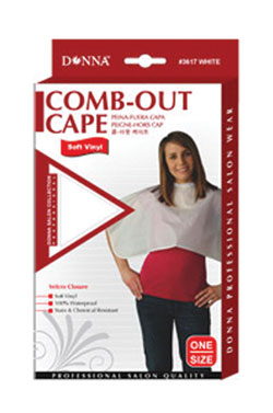 [DON03616] Donna Comb-Out Cape Velcro Closure Soft Vinyl #3616 Black