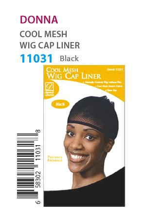 [DON11031] Donna Cool Mesh Wig Cap Liner #11031 (Black) -dz