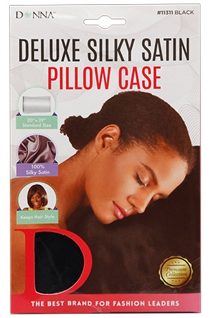 [DON11311] Donna Deluxe Satin Pillow Cover #11311(Black) -dz