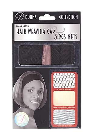 [DON11070] Donna Hair Weaving Cap & 5pcs Nets #11070 - dz