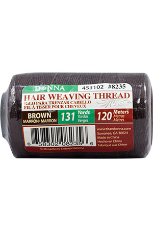 [DON08235] Donna Hair Weaving Thread 120m-Brown#8235 - Dz