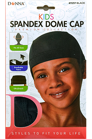 [DON11217] Donna Kids Spandex Dome Cap#11217( Black)-dz