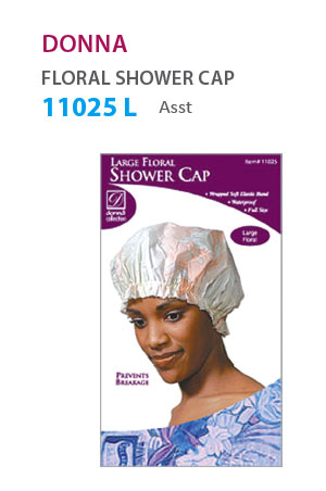 [DON11025] Donna Large Floral Shower Cap-Large #11025(Asst)-dz