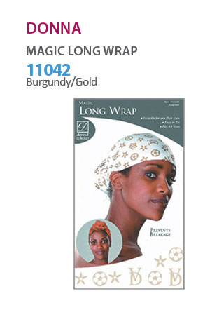 [DON11042] Donna Magic Long Wrap #11042 (Burg/Gold) -pc