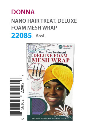 [DON22085] Donna Nano Hair Treat. Deluxe Foam Mesh Wrap #22085 Asst-dz