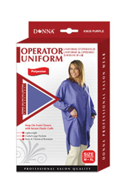 [DON03636] Donna Operator Uniform Snap Front Closure (2X-4X) #3636 Black