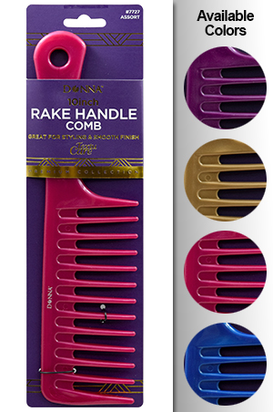 [DON07727] Donna Rake Handle Comb 10"#7727 -DZ
