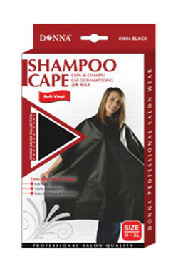 [DON03607] Donna Shampoo Cape Velcro Closure (2X-4X)) #3607 Black