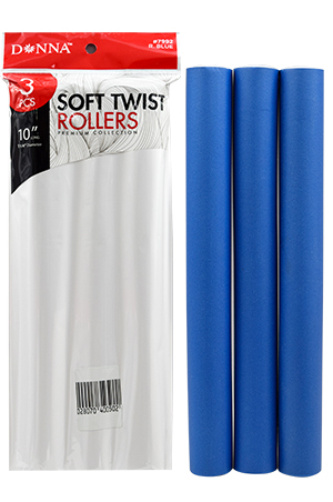[DON17992] Donna Soft Twist Rollers 1 1/4x10" R Blue#7992-pc
