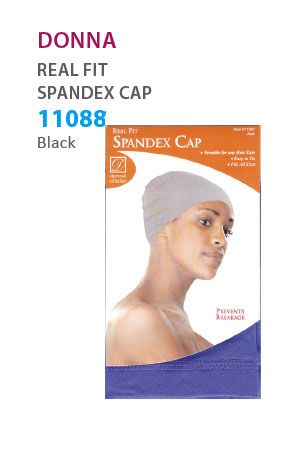 [DON11088] Donna Spandex Cap #11088 (Black) -dz