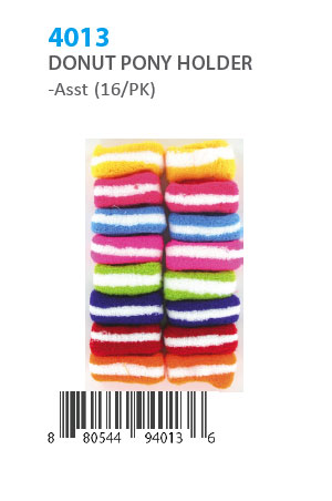 [MG94013] Donut Ponytail Holder #4013 Asst (16/pk)