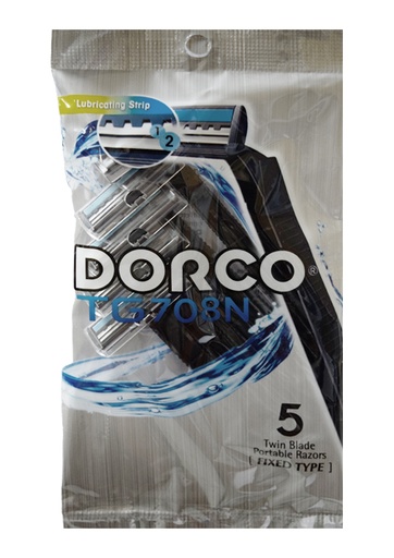 [DOR56242] Dorco Twin Blade Disposable Razors_NAVY (5 pc) - pk