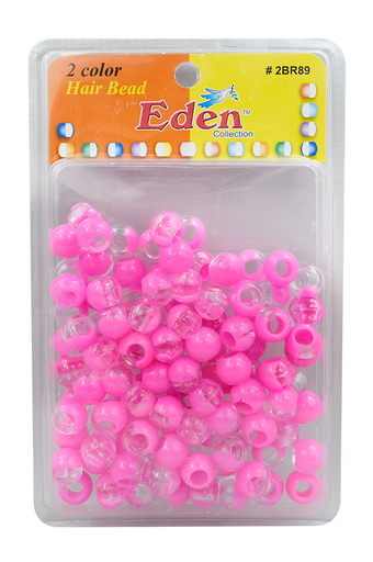 [EDN27892F] Eden 2Color XLG Blister LG Round Bead Clear/Pink #2BR89CHOT -pk