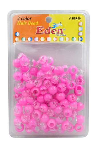 [EDN27892F] Eden 2Color XLG Blister LG Round Bead Clear/Pink#2BR89CHOT-pk