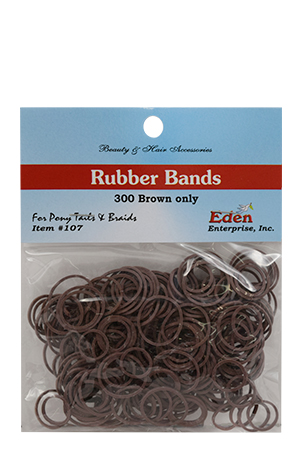 [EDN00107] EDEN 300 Rubber Bands -Brown #107 -dz