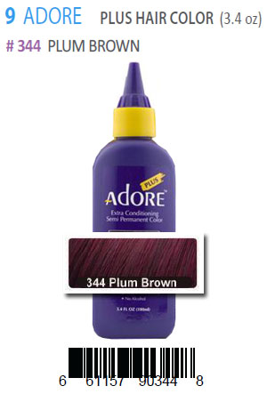 [ADO90344] Adore Plus Hair Color #344 Plum Brown