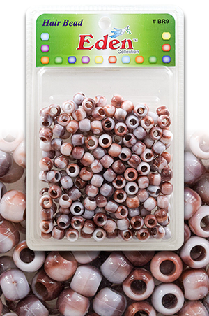 [BR9WBWN] Eden  XLG Blister Med Round Bead-Brown#BR9WBWN-pk