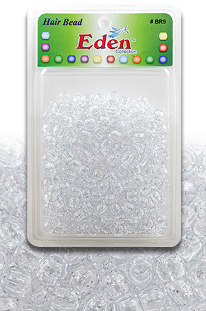 [BR9SG] Eden  XLG Blister Med Round Bead-Silver Glitter#BR9-SG-pk