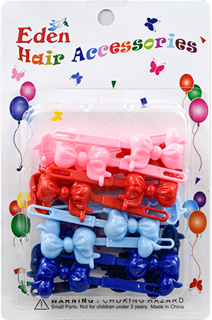 [EDN58301G] Eden Bow Tie Hair Barrette-Asst#TB-AST-pk
