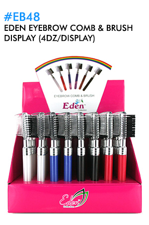 [EDN20148] Eden Eyebrow Comb & Brush Display (4dz/display) #EB48