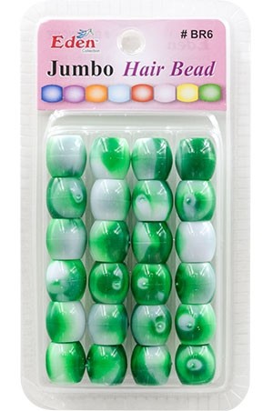Eden Jumbo 2 Tone Color Bead -Green Tone #BR6-WGRE -pk