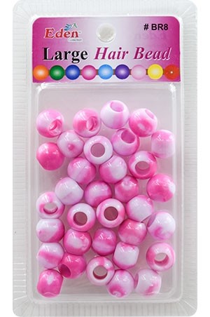 [EDN27810P] Eden LG Blister Round Bead-Pink Tone #BR8-WPIN -pk