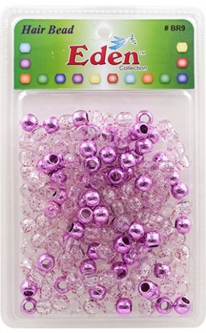 [BR9THOT] Eden Metalic XLG Blister Med Round Bead-Hot Pink#BR9-THOT-pk