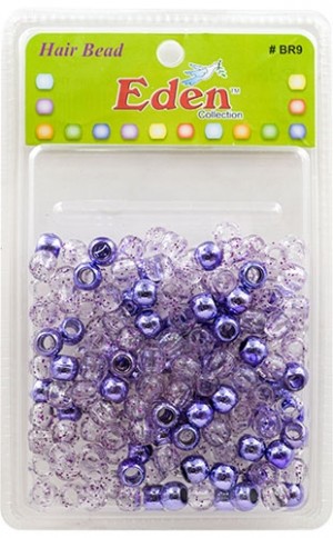 [BR9TPUR] Eden Metalic XLG Blister Med Round Bead-Purple#BR9-TPUR-pk